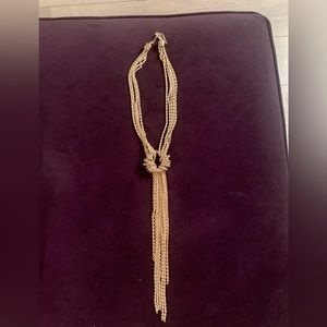 Fashion Jewelry - Yellow Gold Plated Rope Necklace
